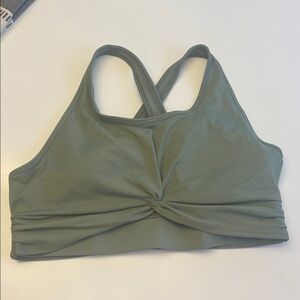 MTA Sport Sage Green Twist Front Sports Bra
